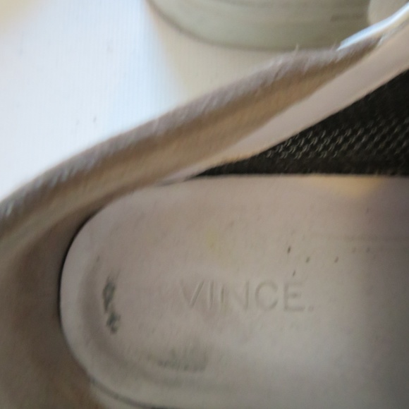 VINCE WHITE LEATHER BLACK MESH LACE UP SNEAKERS 9 - Picture 7 of 8